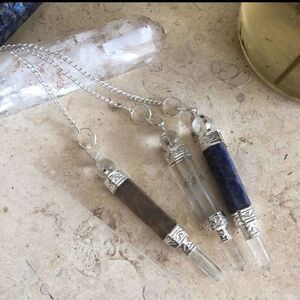 Pendulums With Quartz Point in Assortment Of Gemstones